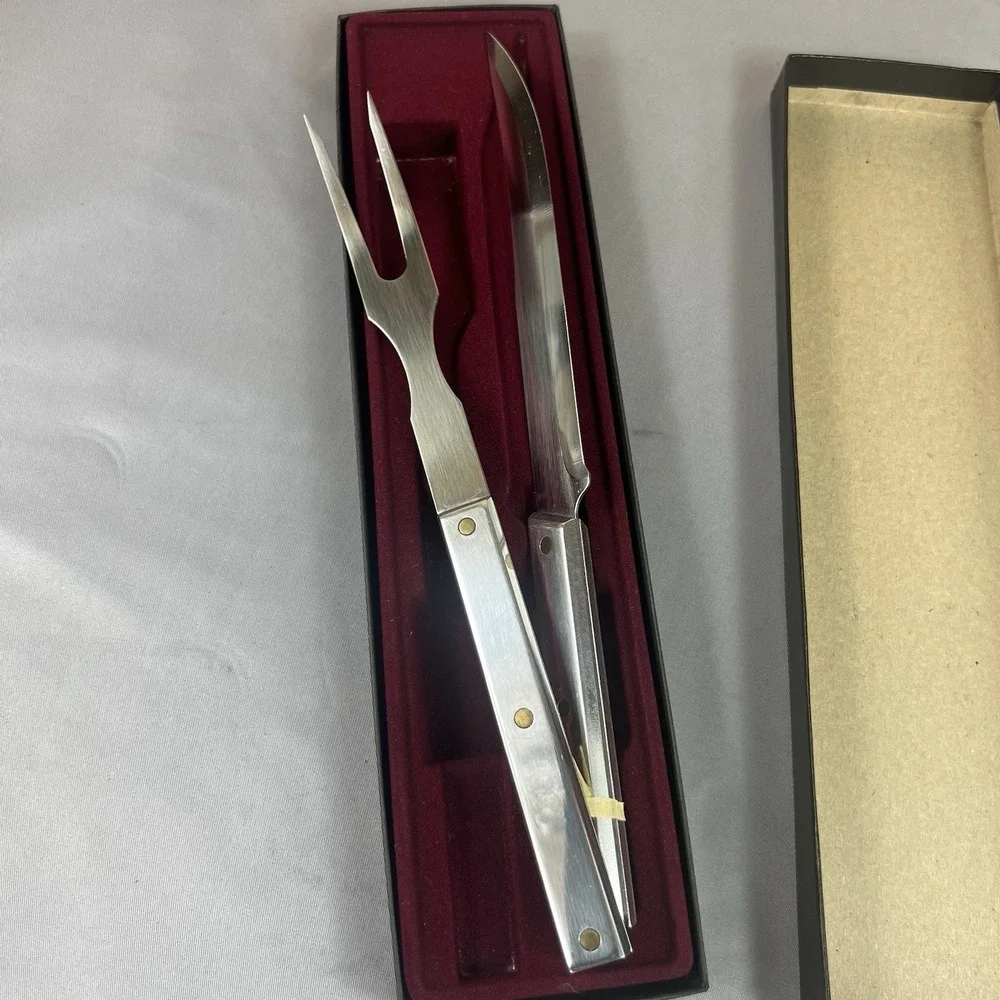 Rada Cutlery Modern Knife & Fork Set Stainless Steel Flatware USA Made